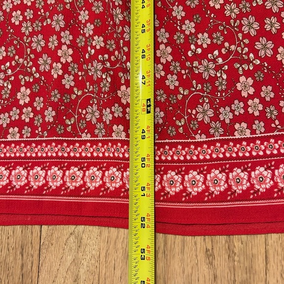 Max Studio Womens Floral Smocked Sleeveless Maxi Dress Red Nordstrom XS - Picture 7 of 8